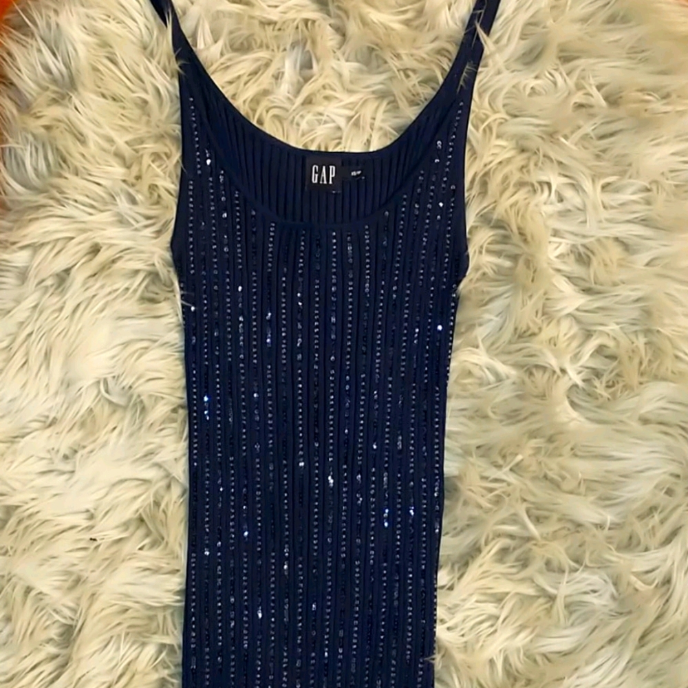 Navy, Beaded Tank top